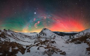 Celestial Symphony in the embrace of the double arc